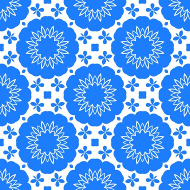 Dikişsiz arka plan mavi ve beyaz soyut