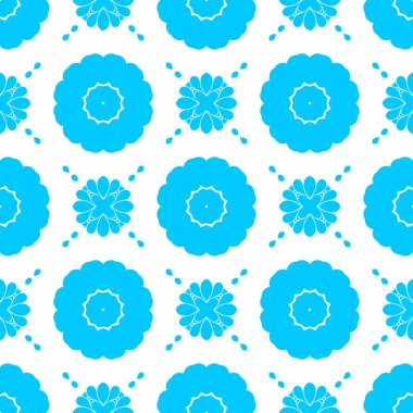 mavi ve beyaz soyut süs arka plan