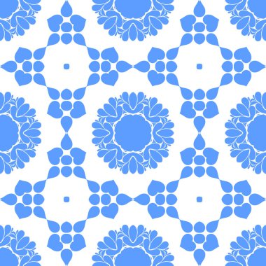 mavi ve beyaz soyut süs arka plan