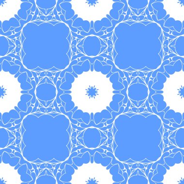 mavi ve beyaz soyut süs arka plan