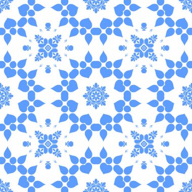 mavi ve beyaz soyut süs arka plan