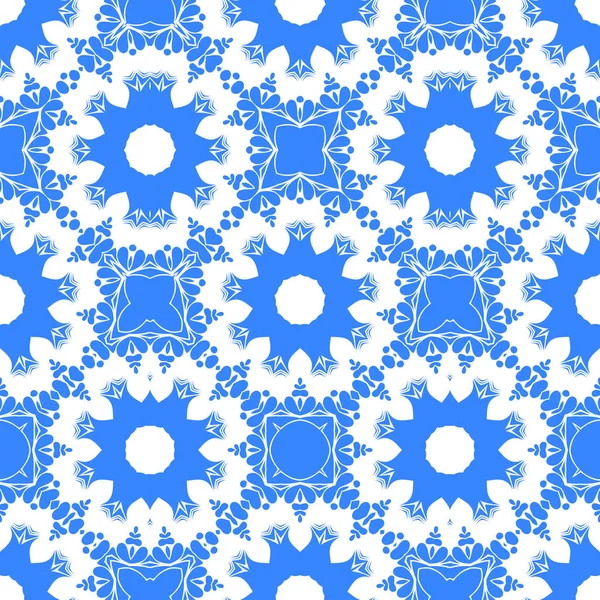 Blauw Wit Abstract Naadloze Achtergrond — Stockfoto