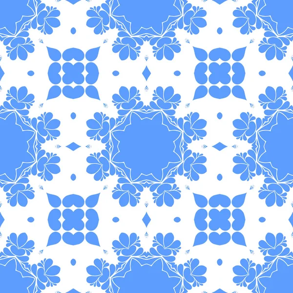 Fondo Ornamental Abstracto Azul Blanco —  Fotos de Stock