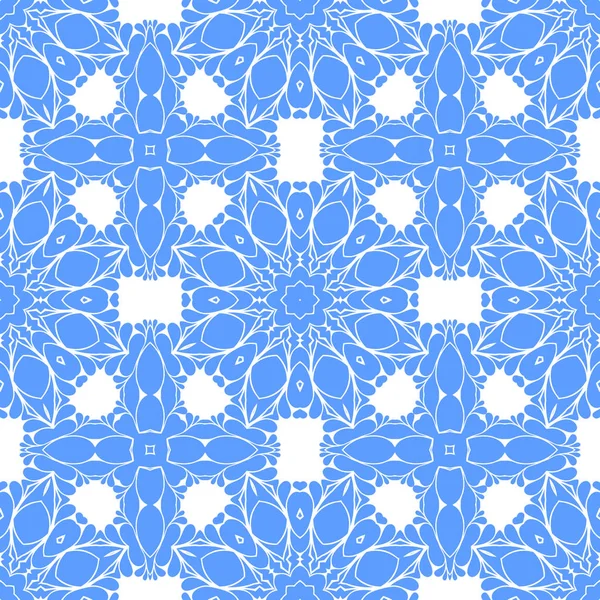 Fondo Ornamental Abstracto Azul Blanco —  Fotos de Stock