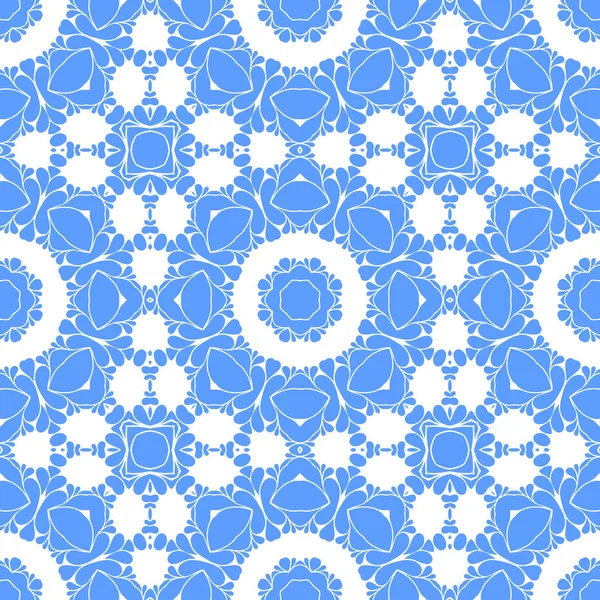 Fundo Ornamental Abstrato Azul Branco — Fotografia de Stock