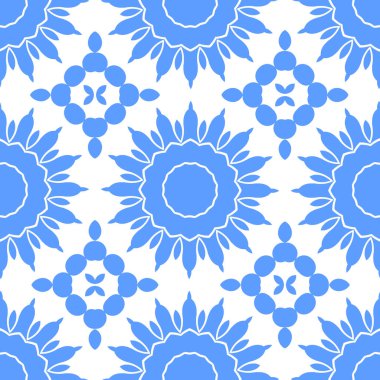 mavi ve beyaz soyut süs arka plan