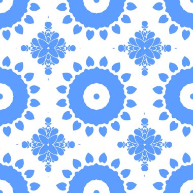 mavi ve beyaz soyut süs arka plan