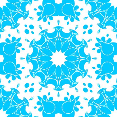 mavi ve beyaz soyut süs arka plan