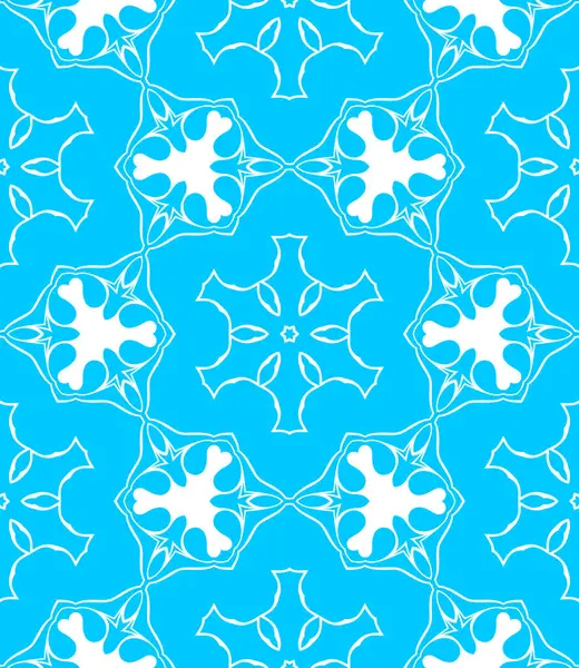 Fundo Ornamental Abstrato Azul Branco — Fotografia de Stock