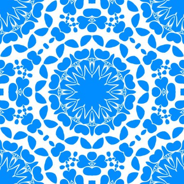 mavi ve beyaz soyut süs arka plan