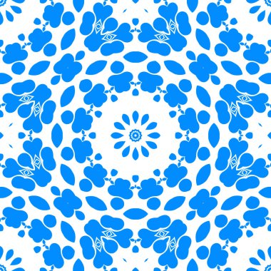 mavi ve beyaz soyut süs arka plan