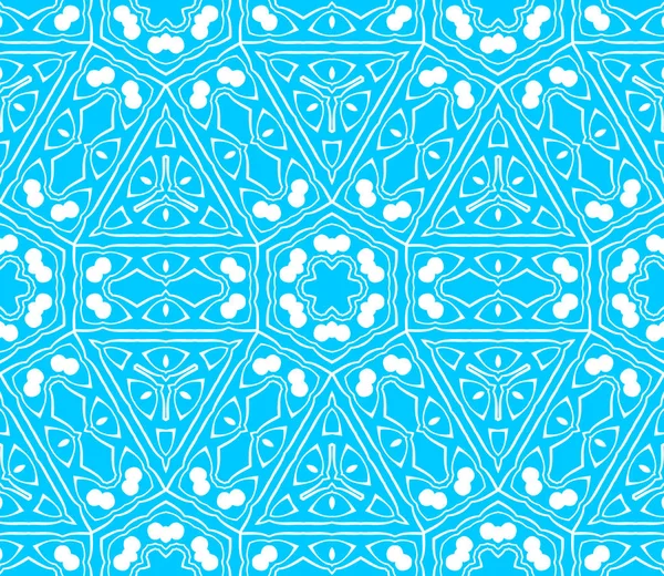 Fundo Ornamental Abstrato Azul Branco — Fotografia de Stock