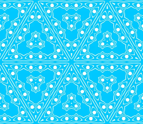 Fundo Ornamental Abstrato Azul Branco — Fotografia de Stock