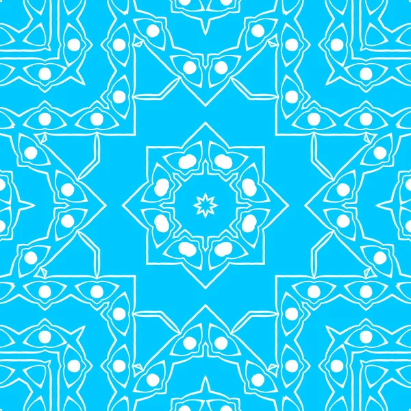 Fundo Ornamental Abstrato Azul Branco — Fotografia de Stock