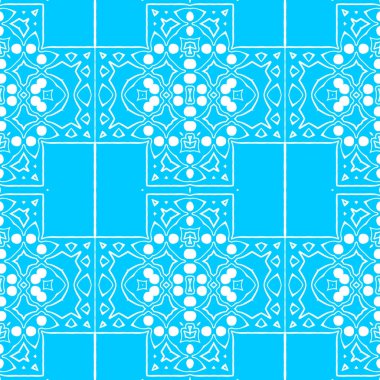 mavi ve beyaz soyut süs arka plan