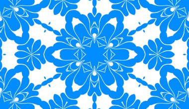 mavi ve beyaz soyut süs arka plan