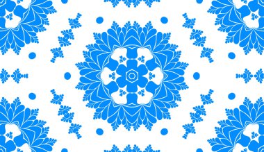 mavi ve beyaz soyut süs arka plan