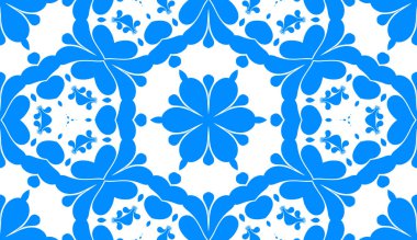 mavi ve beyaz soyut süs arka plan