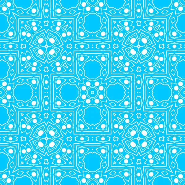Fondo Ornamental Abstracto Azul Blanco — Foto de Stock