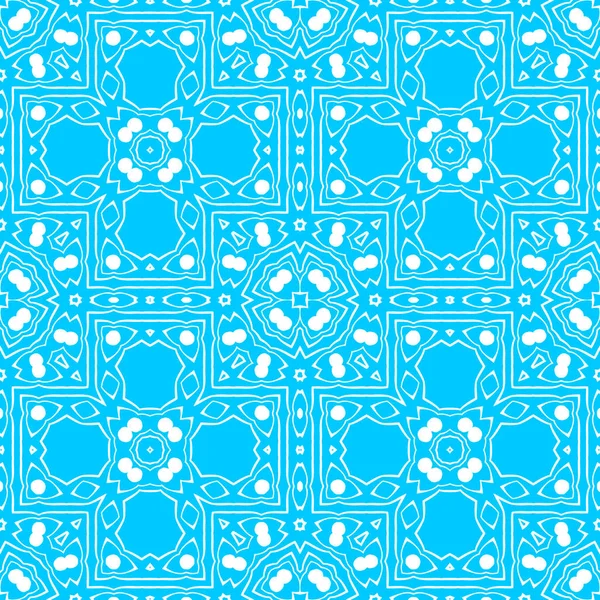 Fondo Ornamental Abstracto Azul Blanco —  Fotos de Stock