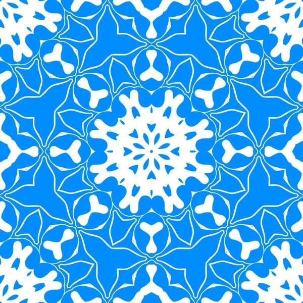 Fondo Ornamental Abstracto Azul Blanco — Foto de Stock