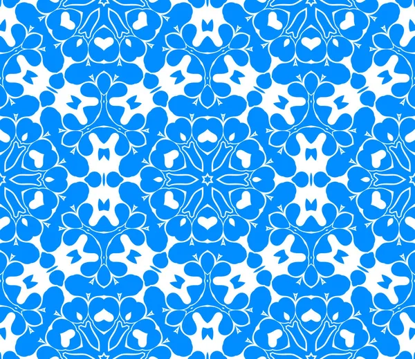 Sfondo Astratto Ornamentale Blu Bianco — Foto Stock