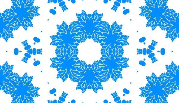 Fondo Ornamental Abstracto Azul Blanco —  Fotos de Stock