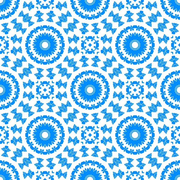 Fondo Ornamental Abstracto Azul Blanco —  Fotos de Stock