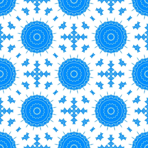 Fundo Ornamental Abstrato Azul Branco — Fotografia de Stock