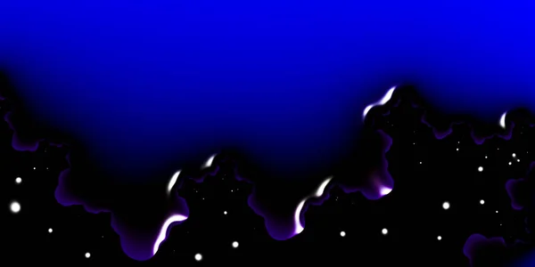 Éjszakai Kék Felhő Csillagok Nyári Természet Háttér Renderelés Illusztráció — Stock Fotó