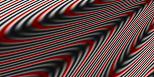 Hypnotisk Svart Röd Och Vit Tapet Med Futuristisk Linje Geoometrisk — Stockfoto