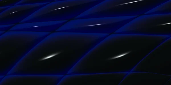 Siyah ve mavi renkli cilt içi 3D fütüristik arkaplan, güzellik modern sanat konsepti, 3D çizim, 3D illüstrasyon