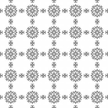 Soyut geometrik siyah-beyaz hippi moda yastık deseni, egzotik lüks biçimlere sahip siyah-beyaz karalama kumaş dekoru.