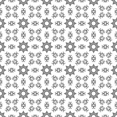 Zarif, çok güzel, siyah ve beyaz, pürüzsüz bir desen. Süslü stil kabilenin etnik geçmişi. Geometrik süsleme arka planı tekrarla. Dekoratif kapak