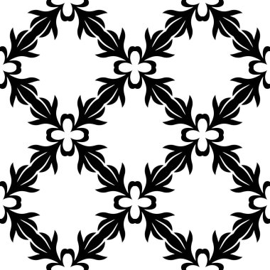 Soyut, siyah ve beyaz fayanslar. Art deco kusursuz arka plan. Modern geometrik doku ve yinelenen desen