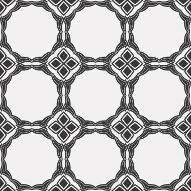 Soyut geometrik retro siyah-beyaz hippi moda yastık deseni, egzotik lüks biçimlere sahip siyah-beyaz karalama kumaş dekoru