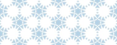 Eski, dikişsiz desen. Süslü, antika bir çiçek arkaplanı. Açık mavi ve beyaz süs. Dekoratif arkaplanı tekrarla. Dekoratif zarafet barok tasarımı