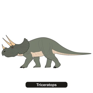 Triceratops dinozor nesli tükenmiş hayvan