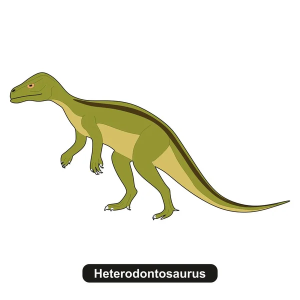 Heterodonsaurus Dinosaurus Uitgestorven Dier — Stockvector