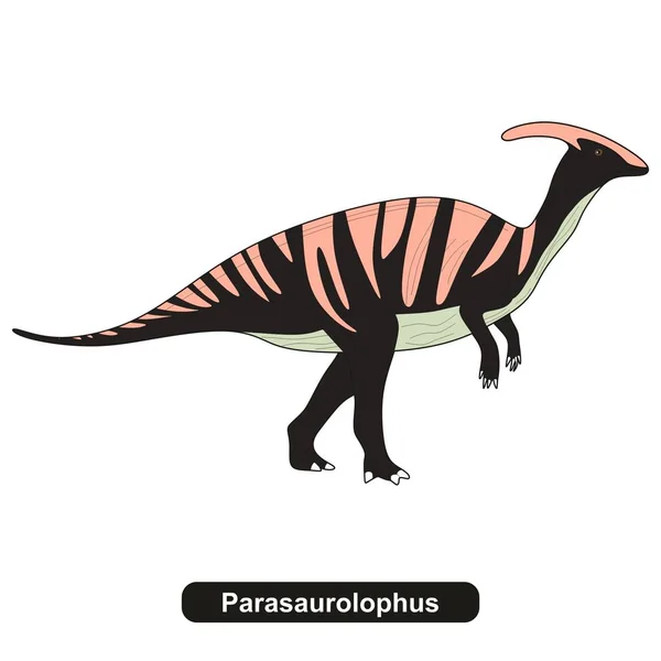 Parasaurolophus Dinosaurie Utdöda Djur — Stock vektor