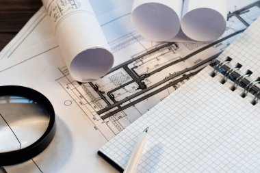 İşyeri mühendisi tasarım proje Not Defteri ile kopya alanı