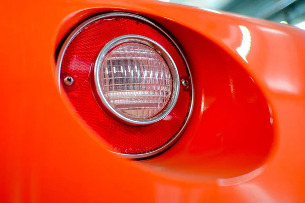 Car brake light in red and white glass — Stock Photo, Image