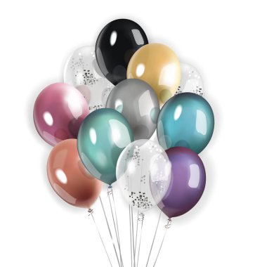Colorful balloons. Vector illustration clipart