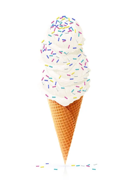 Ice cream. Summer sweetness. — Stock Vector