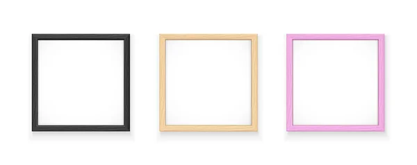 Quadro quadrado preto, amarelo e rosa —  Vetores de Stock