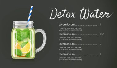 Ferahlatıcı limon, portakal, nane ve salatalık suyu detoks