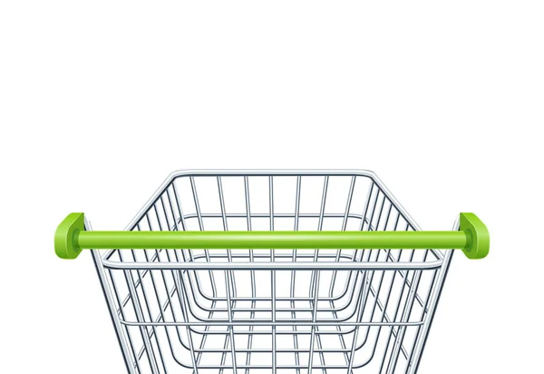 Carro de compras para productos de supermercado . — Vector de stock