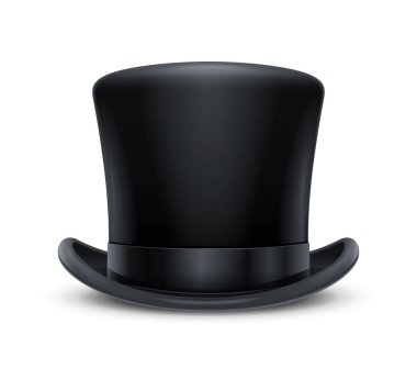 Vintage klasik silindir şapka. Vektör çizim.
