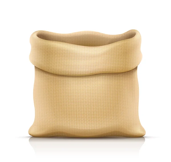 製品のための黄麻布袋。Eps10 ベクトルイラスト. — ストックベクタ