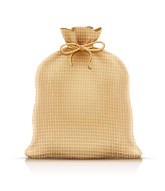 Burlap sack for products. Eps10 vector illustration. clipart